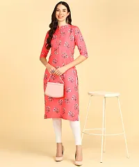 Women's printed Crepe Button kurti-thumb2