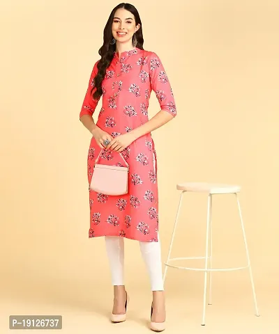 Women's printed Crepe Button kurti-thumb3