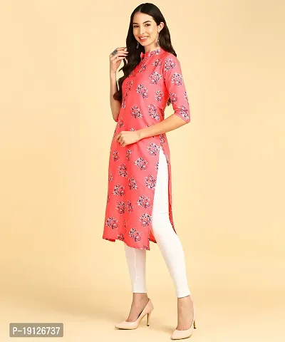 Women's printed Crepe Button kurti-thumb4