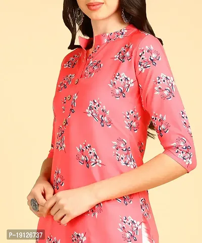 Women's printed Crepe Button kurti-thumb5