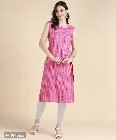 Women's Sleeveless Crepe Printed Kurta