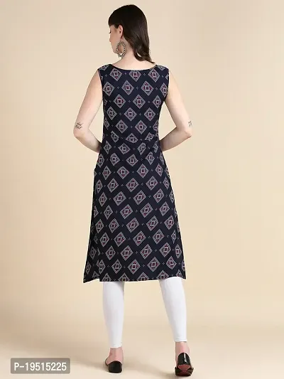 Women's Sleeveless Crepe Printed Kurta-thumb4