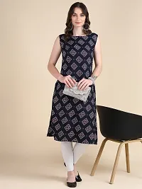 Women's Sleeveless Crepe Printed Kurta-thumb4