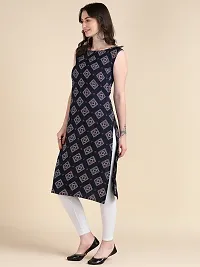 Women's Sleeveless Crepe Printed Kurta-thumb2