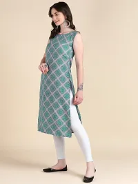 Women's Sleeveless Crepe Printed Kurta-thumb3