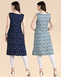 Womens Printed Sleeveless Kurti Combo Of 2-thumb3