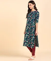 Women's Printed Full-Stitched Crepe Straight Kurti (Combo Pack Of 2)-thumb2