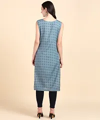 women's printed Cotton Sleeveless Kurti-thumb1