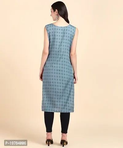 women's printed Cotton Sleeveless Kurti-thumb2