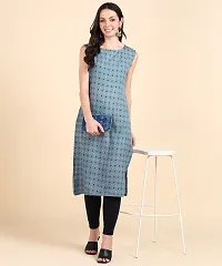 women's printed Cotton Sleeveless Kurti-thumb2