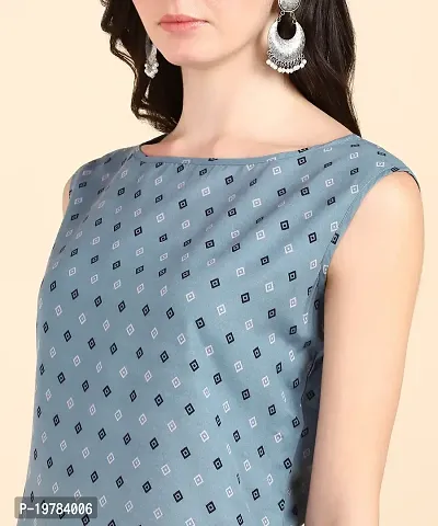 women's printed Cotton Sleeveless Kurti-thumb5