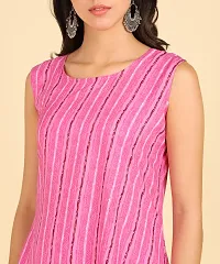 Womens Casual Wear Sleeveless Round Long Kurtis-thumb2