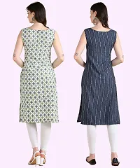 Womens Sleeveless Crepe Printed Kurta Pack Of 2-thumb1