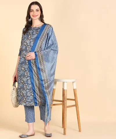 Womens Kurta Pant With Dupatta Set