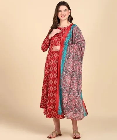 Womens Anarkali Kurti With Dupatta