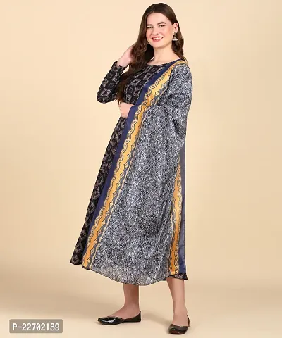 Womens Cotton Printed Anarkali Kurti With Dupatta-thumb5