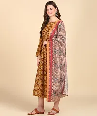 Womens Cotton Printed Anarkali Kurti With Dupatta-thumb4