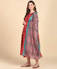 Womens Cotton Printed Anarkali Kurti With Dupatta-thumb3