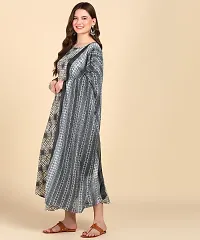 Womens Cotton Printed Anarkali Kurti With Dupatta-thumb3