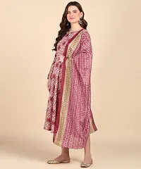 Womens Cotton Printed Anarkali Kurti With Dupatta-thumb4