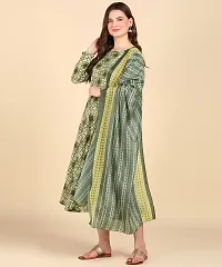 Womens Cotton Printed Anarkali Kurti With Dupatta-thumb2