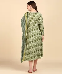 Womens Cotton Printed Anarkali Kurti With Dupatta-thumb3