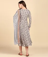 Womens Cotton Printed Anarkali Kurti With Dupatta-thumb3