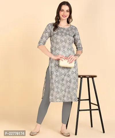 Women 's Printed Cotton Straight kurti-thumb0