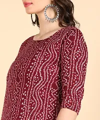 Womens Printed Cotton Straight kurti-thumb1