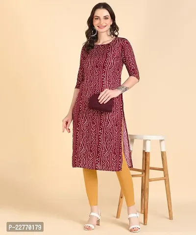 Womens Printed Cotton Straight kurti-thumb3