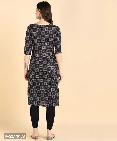 Womens Printed Cotton Straight kurti-thumb2