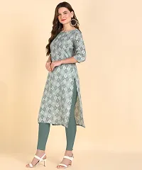 Womens Printed Cotton Straight kurti-thumb1