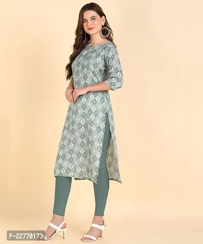 Womens Printed Cotton Straight kurti-thumb2