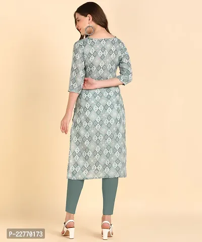 Womens Printed Cotton Straight kurti-thumb3