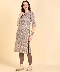 Womens Printed Cotton Straight kurti-thumb3