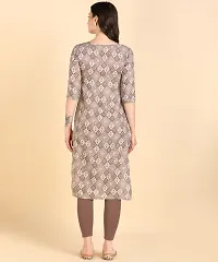 Womens Printed Cotton Straight kurti-thumb1