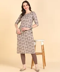 Womens Printed Cotton Straight kurti-thumb2