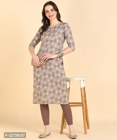 Womens Printed Cotton Straight kurti-thumb3