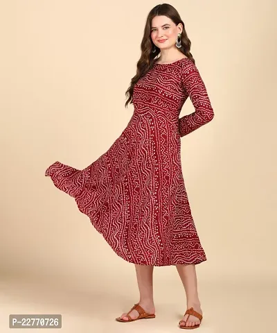 Womens Printed Cotton Round Kurti