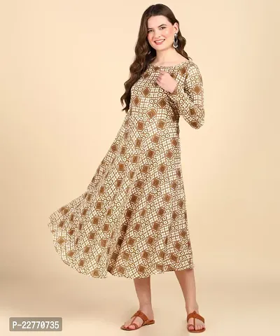 Womens Printed Cotton Round Kurti