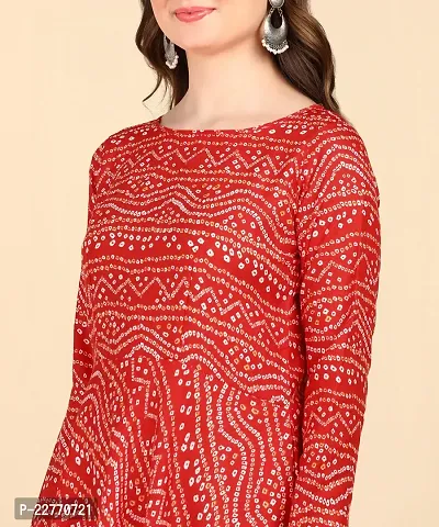 Womens Printed Cotton Round Kurti-thumb3