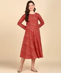 Womens Printed Cotton Round Kurti-thumb3