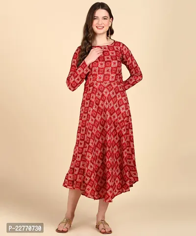 Womens Printed Cotton Round Kurti-thumb5