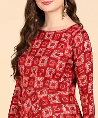 Womens Printed Cotton Round Kurti-thumb2