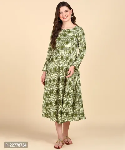 Womens Printed Cotton Round Kurti-thumb5