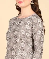 Womens Printed Cotton Round Kurti-thumb1