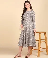 Womens Printed Cotton Round Kurti-thumb2