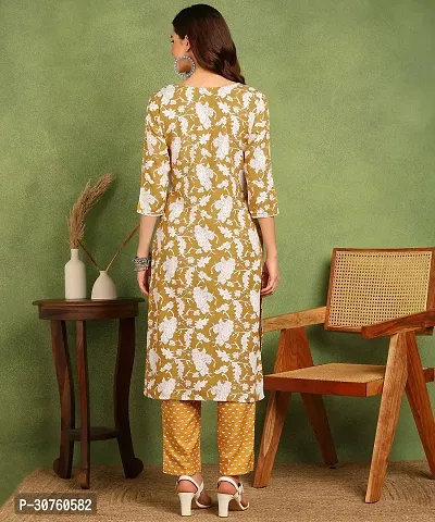 Women Poly Rayon Kurti Pant Set-thumb5