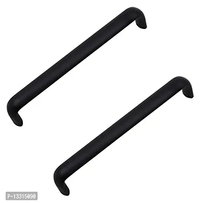 Stainless Steel Door Handle - Black - 4 Inches - (Pack of 2)