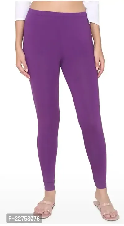 Stylish Fancy Cotton Solid Leggings For Women